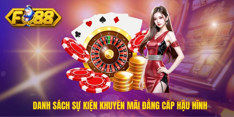 Danh sách các sự kiện khuyến mãi đẳng cấp hậu hĩnh tại Fo88 Danh sách các sự kiện khuyến mãi đẳng cấp hậu hĩnh tại Fo88