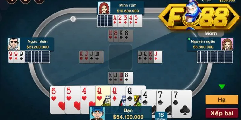 Ưu điểm thu hút sự chú ý người chơi trong game bài Phỏm Fo 88 